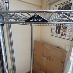 【お譲り先決定】①ルミナス　スチールラック　キャスター付きの画像