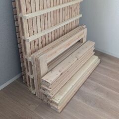 rasik ベッドフレーム シングル2つ　連結の画像