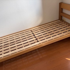 無印良品 オーク材セミシングルベッドの画像
