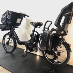 1年保証 ヤマハ　パスキッス　20インチ　子供乗せ　茶色　電動アシスト自転車　g103の画像