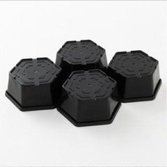 【新品】 ふんばるゾウ(ブラック) 防振防音極マット試供品付き 洗濯機かさ上げ台の画像