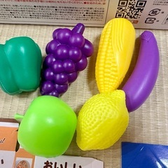 わくわく キッズ ショッピングカート食材＆シール付きの画像