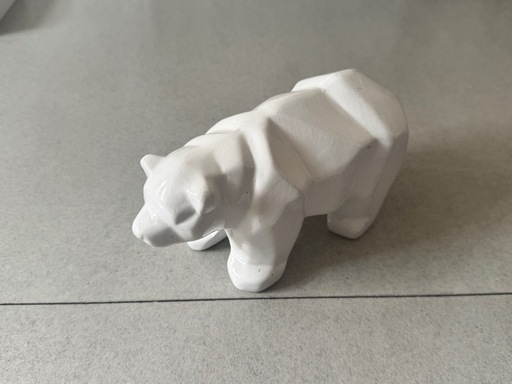 ホワイトセラミック　シロクマの置物　フランス　ブロカント