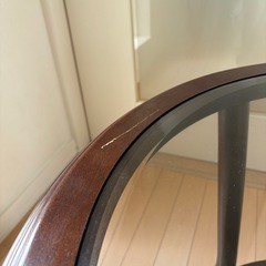 マルニ木工　ラウンドガラスローテーブルの画像