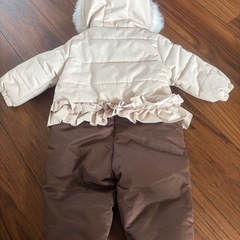 ⭐︎新品タグ付き⭐︎スノーウェア80㎝ベビーピンク×ブラウンの画像