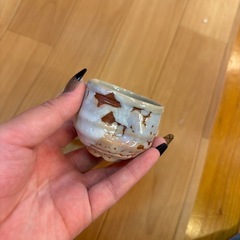 引き取り中コップの画像