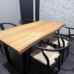 北欧風 Yチェア系 ダイニングチェア 4脚セットの画像