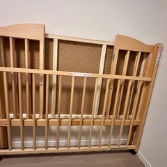 折りたたみベビーベッド　ハイタイプ　石崎家具「パル」の画像