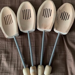 【1/14まで‼️】木製シューツリー シューキーパー4個セットの画像