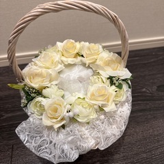 ウェディング　ブライダル　カゴ型リングピローの画像