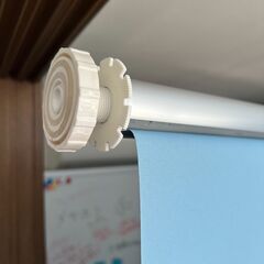 ブルーのロールカーテン　【横201cm 縦198cm 個人採寸】の画像