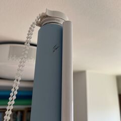 ブルーのロールカーテン　【横201cm 縦198cm 個人採寸】の画像