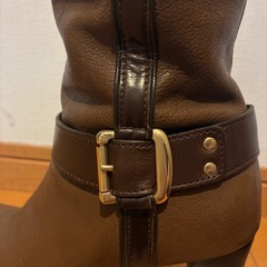 DIANA  サイドジップ　ロングブーツ　ブラウン　23.5cmの画像