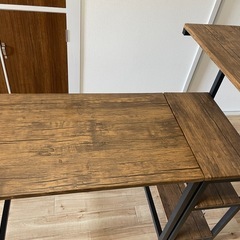 ラック付きデスク　学習机　作業机の画像