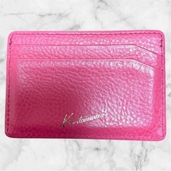 Kitamura2 牛革 ピンク 小銭入れ カードケースの画像
