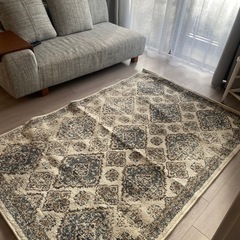 【交渉中
】差し上げます◆ラグマット オリエンタル柄 ウィルトン織り カーペット ペルシャ絨毯風 アンティークの画像