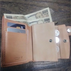 国内最高峰栃木レザーMiddle Leather Wallet  Wildの画像