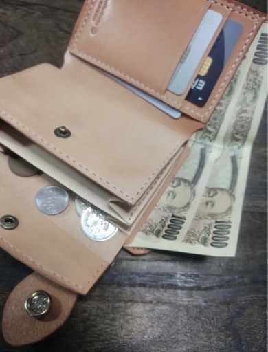 国内最高峰栃木レザーMiddle Leather Wallet  Wild 受注製作 栃木ワイルドサドルブラック ラウンドファスナーミドル