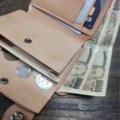 国内最高峰栃木レザーMiddle Leather Wallet  Wildの画像