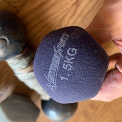 鉄アレイ　セット　3キロ　2キロ　1.5キロの画像