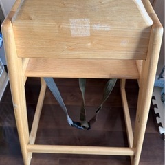 木製ベビーチェア ハイチェア（ベルト付き）の画像