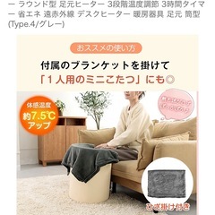 足元パネルヒーター
の画像