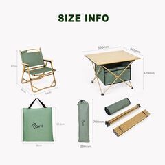 キャンプチェア 2脚＋テーブル セット 未使用の画像