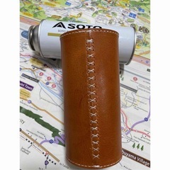 CB缶レザーカバー◆イタリアンレザーチョコの画像