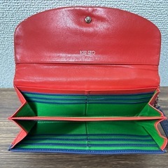 KENZO ストラップ付き レザー　長財布 訳ありの画像