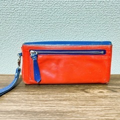 KENZO ストラップ付き レザー　長財布 訳ありの画像