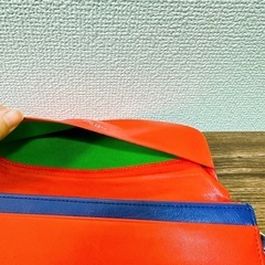 KENZO ストラップ付き レザー　長財布 訳ありの画像