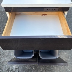 中古　引出し付きゴミ箱収納台の画像