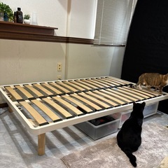 無印良品　ベッドフレーム　セミダブルの画像