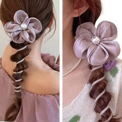 フラワーチャーム/コイルヘアゴム（新品）の画像