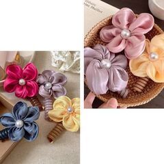 フラワーチャーム/コイルヘアゴム（新品）の画像