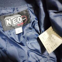 NEO BLOOD TOKYO 　ネオブラッド　袖革　スタジャン　ネイビーⅹブラック　美品　 sizeFの画像