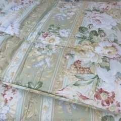 ★西川　高級感　掛け布団と敷布団のセット　裏面にもプリントあり　ゴージャス花柄★の画像