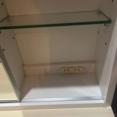 白木目柄 椅子付きドレッサーの画像