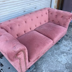 ソファ　2人~3人がけ　ベロア素材　の画像