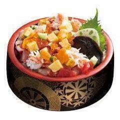 【寿し、ちらし桶（梨地御所車柄）蓋付】の画像