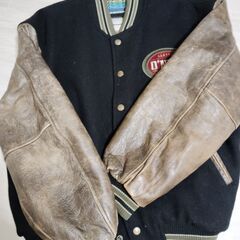 O'NEILL 　オニール　袖革　スタジャン　ブラック　日本製　状態良好　sizeMの画像