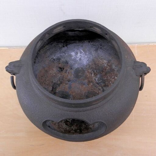 茶釜 風炉釜 茶器 鉄製 直径約30cm 札幌 西区 西野