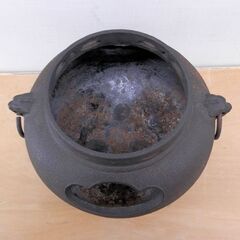 茶釜 風炉釜 茶器 鉄製 直径約30cm 札幌 西区 西野の画像