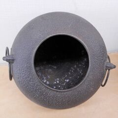 茶釜 風炉釜 茶器 鉄製 直径約30cm 札幌 西区 西野の画像