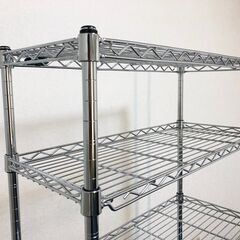 IRIS OHYAMA 6段メタルミニブックシェルフ 棚落下防止機能・アジャスター付き脚部 美品本棚 フリースタンディング 耐荷重450㎏の画像