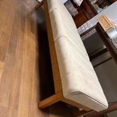 長椅子　3〜4人用腰掛け椅子　60✖️168  高さ38カバー付き                の画像