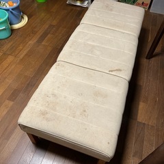 長椅子　3〜4人用腰掛け椅子　60✖️168  高さ38カバー付き                の画像