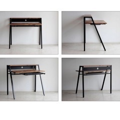 【3000円】モニター台付き パソコンデスク 省スペース 美品の画像