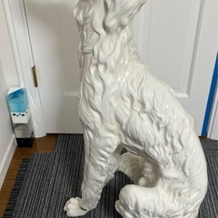 イタリー製　 犬　置物　陶器　オブジェ　 ガーデニングの画像