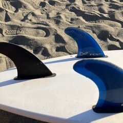 7’3 ファンボード（ミッドレングスサーフボード）FIN付きの画像